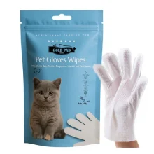 دستکش مرطوب گربه گلدپد با رایحه پودر بچه - بسته ۵ عددی