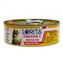 کنسرو گربه لوریتا (Lorita) نچرال با طعم مرغ و سیب زمینی - ۹۰ گرمی