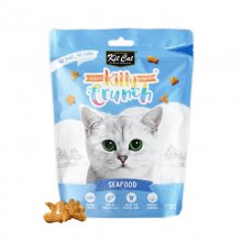 تشویقی کرانچی گربه کیت کت (Kit Cat) با طعم غذای دریایی - وزن ۶۰ گرم