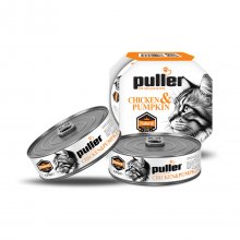 کنسرو گربه پولر (Puller) مدل نچرال با طعم مرغ و کدو حلوایی - وزن ۱۲۰ گرم