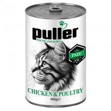 کنسرو گربه پولر (Puller) مدل پته با طعم مرغ و طیور - وزن ۴۰۰ گرم