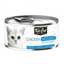 کنسرو  گربه کیت کت (Kit Cat) مدل موس طعم مرغ و تن وزن ۸۰ گرم
