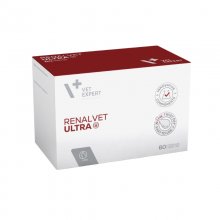 مکمل درمان و تقویت کلیه گربه رنال‌ وت اولترا (RenalVet Ultra) برند وت اکسپرت - ۶۰ عددی