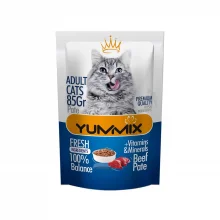 پوچ گربه یامیکس با طعم گوشت (پته) - ۸۵ گرمی